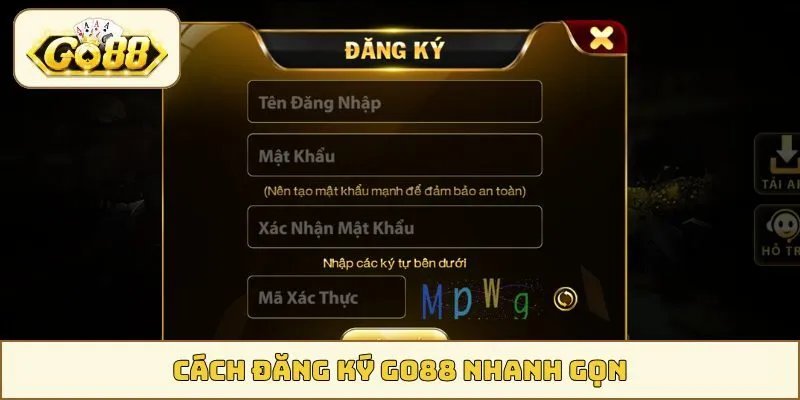Cách đăng ký GO88 nhanh gọn