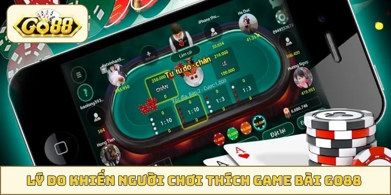 Lý do khiến người chơi thích game bài GO88